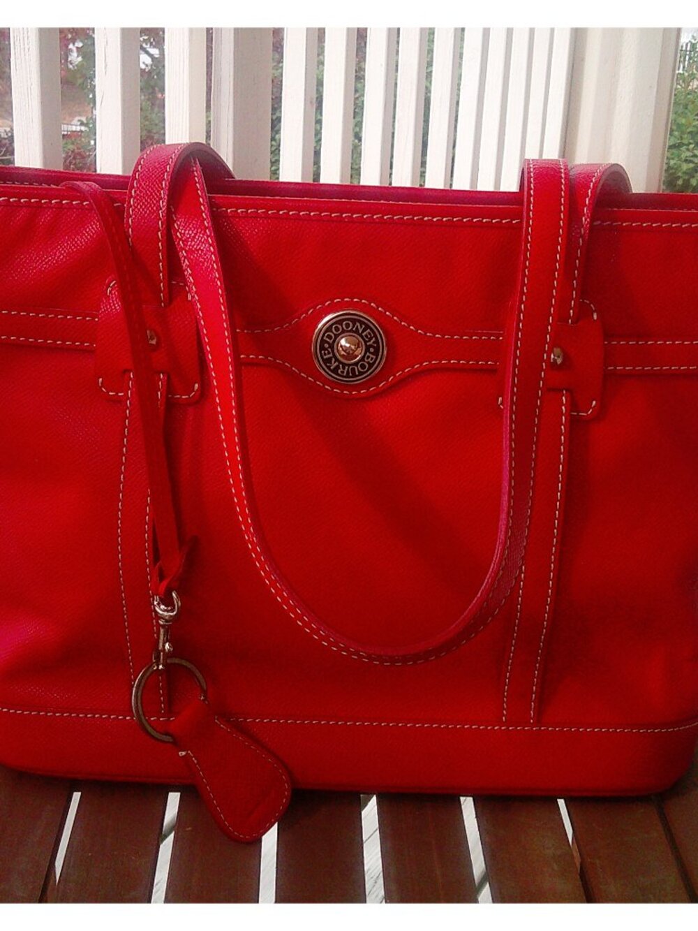 Dooney & Bourke Red Pebble Tote Bag Purse w/ Wallet - Picture 2 of 10